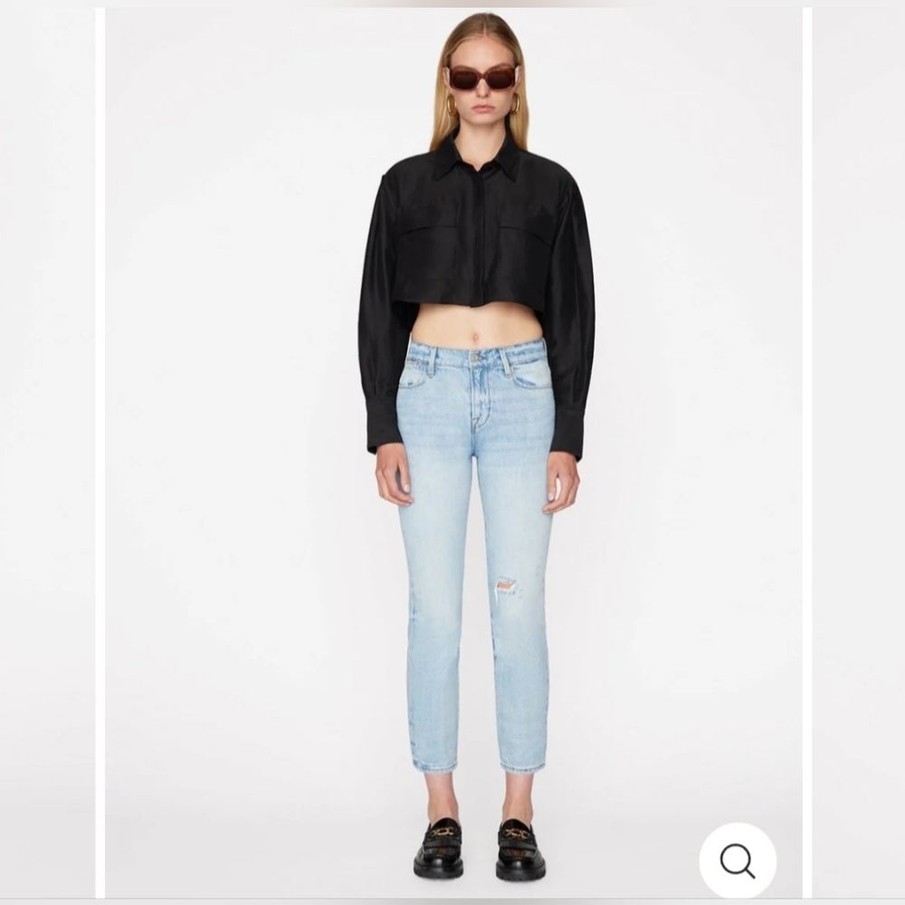 FRAME Le High Straight Denim Jean in Winslow Size 26 - Picture 4 of 16